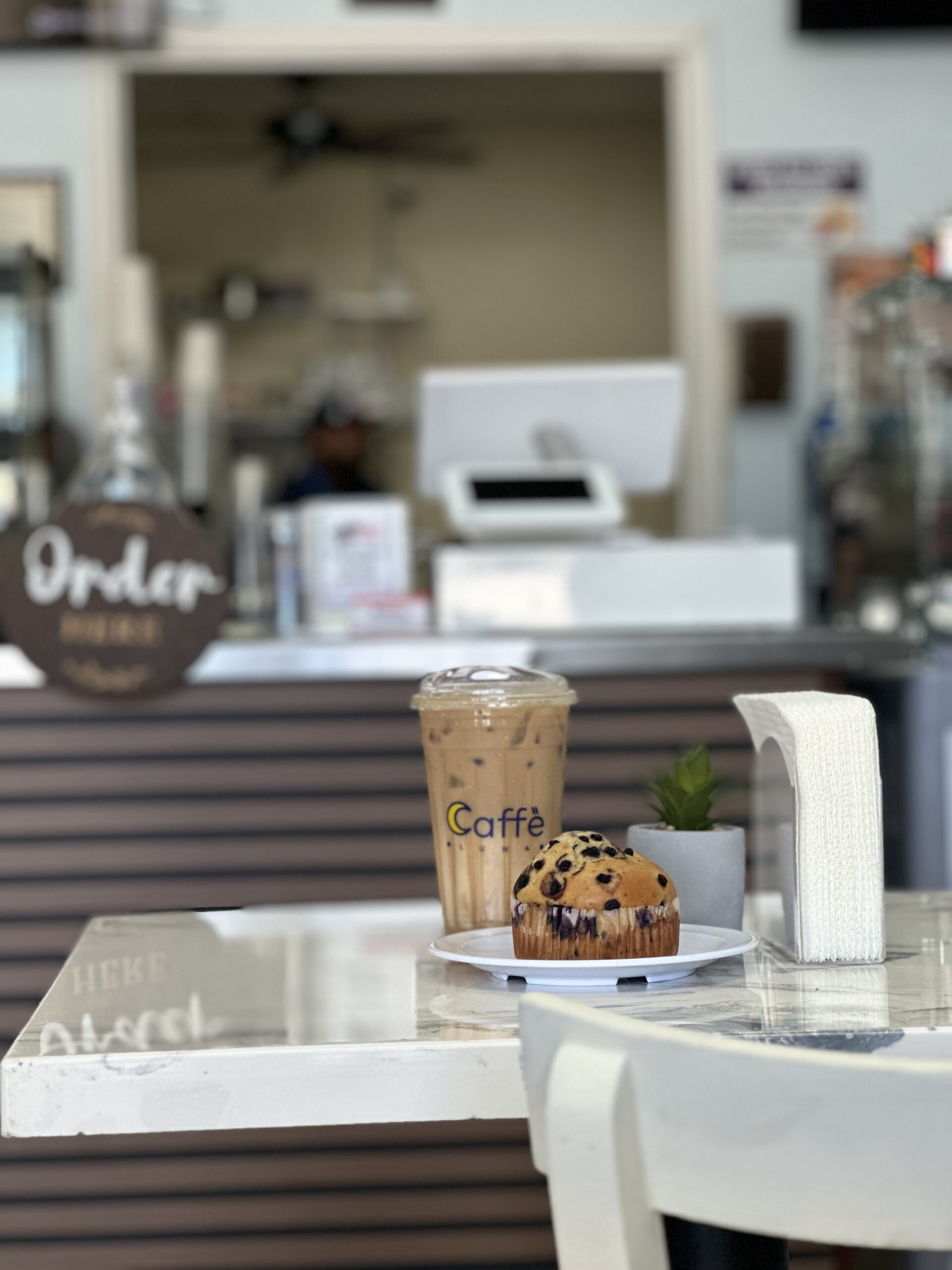 Coffee Shop and Cafe, Caramel Coffee at Caffe Luna