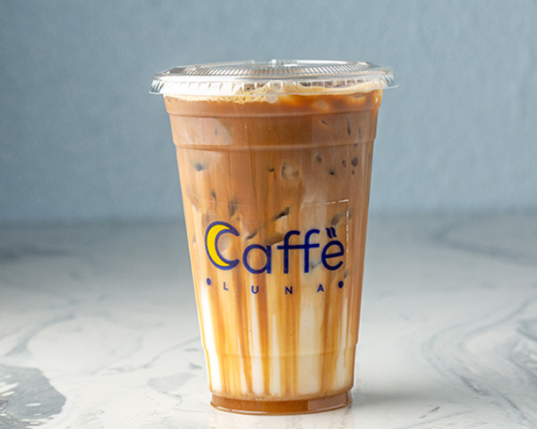 Iced Caramel Macchiato at Caffe Luna